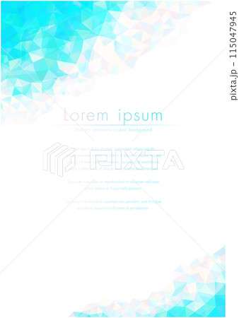 パステルカラーが美しい宝石の背景素材ベクターイラスト　オパール、クリスタルのキラキラした幾何学模様 115047945