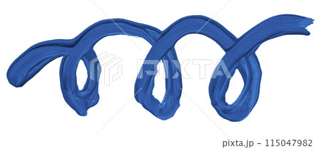 Blue brush isolated on white background. Watercolor Blue brush isolated on white background. Watercolor 115047982