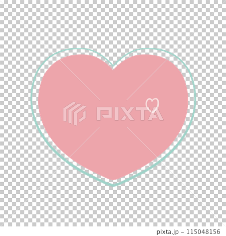 手描きのハート 115048156