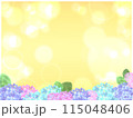 背景素材　水彩タッチの紫陽花フレーム 115048406