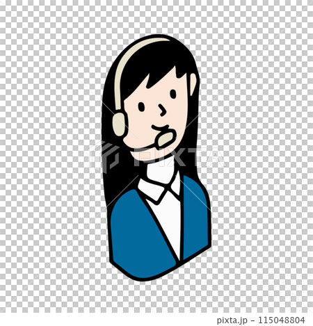 Occupation illustration icon Telephone operator Occupation illustration icon Telephone operator 115048804