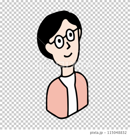 女性のイラストアイコン 女性のイラストアイコン 115048832