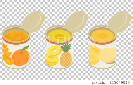 Canned fruit illustration 115049039