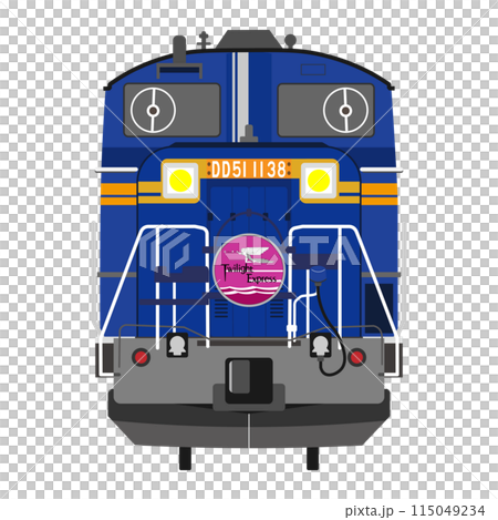 帶有暮光之城快車車頭標記的 DD51 柴油機車插圖 帶有暮光之城快車車頭標記的 DD51 柴油機車插圖 115049234