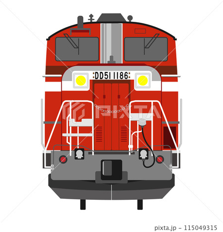 DD51形ディーゼル機関車のイラスト 115049315