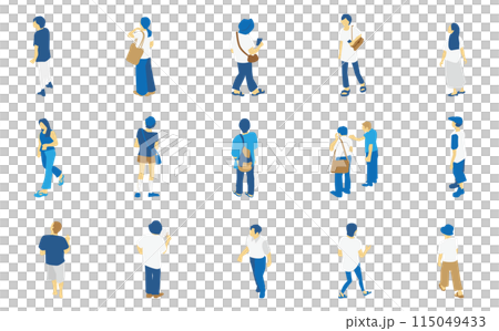 穿著夏裝的人的插圖集 115049433