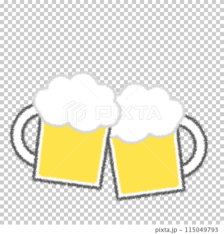 Beer crayon illustration 115049793