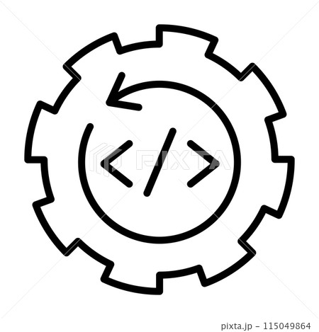 レガシーシステムを表すアイコン。 115049864