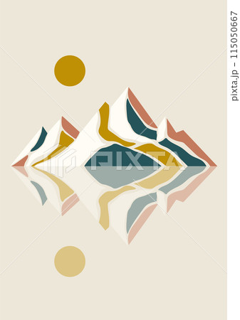 Abstract aesthetic background with sunset seaside landscape. Rainbow mountains terracotta color. Cuzco region in Peru Abstract aesthetic background with sunset seaside landscape. Rainbow mountains terracotta color. Cuzco region in Peru 115050667