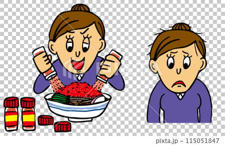 七味唐辛子をかけすぎて健康を害した人 七味唐辛子をかけすぎて健康を害した人 115051847