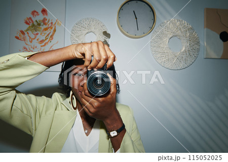 Woman Enjoying Taking Photos Woman Enjoying Taking Photos 115052025