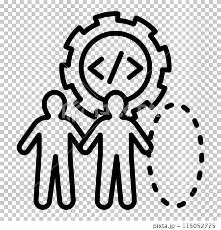 IT人材不足を表すアイコン。 115052775