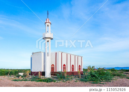 Mosque with the green dome, Tajourah region, Djibouti, Horn of Africa Mosque with the green dome, Tajourah region, Djibouti, Horn of Africa 115052926