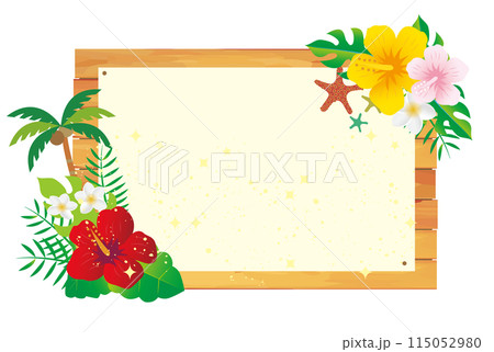 ハワイ ハイビスカス トロピカル フレーム ハワイ ハイビスカス トロピカル フレーム 115052980