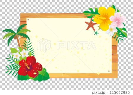 ハワイ ハイビスカス トロピカル フレーム ハワイ ハイビスカス トロピカル フレーム 115052980