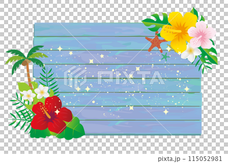 夏威夷芙蓉熱帶框架 115052981