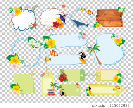 夏威夷芙蓉熱帶框架 115052985