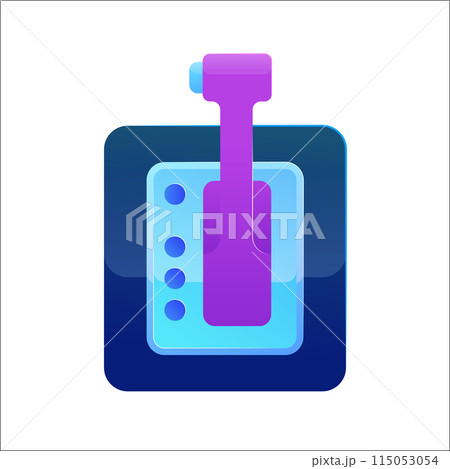 Automatic transmission gearshift stick isolated icon in flat style. Automotive parts and technology sign vector illustration. Automatic gearbox lever pictogram for mobile application and web design. Automatic transmission gearshift stick isolated icon in flat style. Automotive parts and technology sign vector illustration. Automatic gearbox lever pictogram for mobile application and web design. 115053054