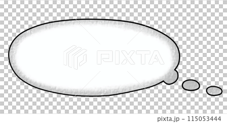 Loose and simple horizontal speech bubble - Thinking Analog style 115053444