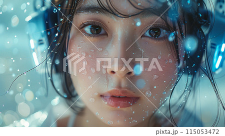 輝く光と少女のイラスト素材 [115053472] - PIXTA
