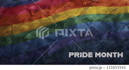 pride month, rainbow pride flag, generative AI 115053543