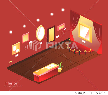 Isometric Interior Design Illustration 115053703