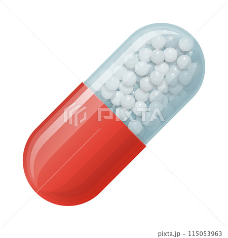 Vector capsule with small balls Vector capsule with small balls 115053963