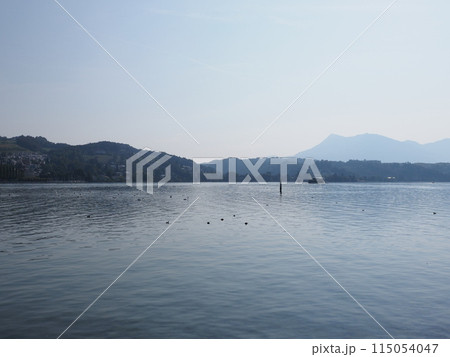 Panorama of lake in European Lucerne city in Switzerland Panorama of lake in European Lucerne city in Switzerland 115054047