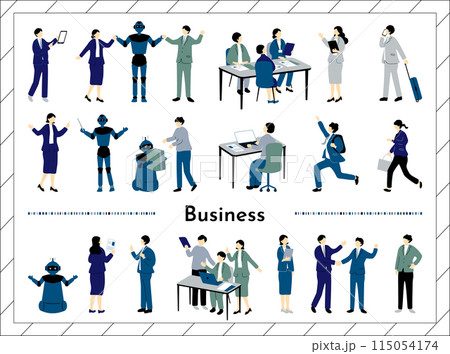 ビジネスシーン 人物素材集 ビジネスシーン 人物素材集 115054174