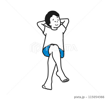 くつろぐ男性のイラスト 115054366