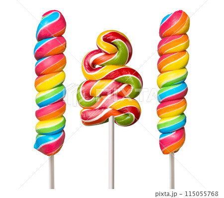 colorful lollipops isolated colorful lollipops isolated 115055768