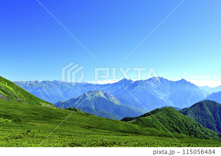 朝の乗鞍大黒岳からの風景(撮影地:乗鞍、大黒岳) 朝の乗鞍大黒岳からの風景(撮影地:乗鞍、大黒岳) 115056484