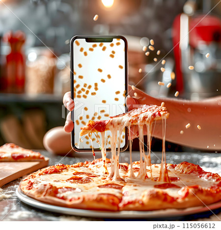 smartphone application for ordering pizza in a restaurant. 115056612