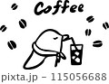 動物のドリンク挿絵（ペンギン・コーヒー） 115056688
