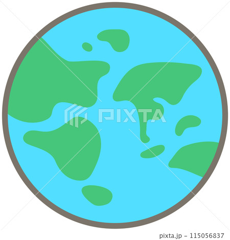Kid hand drawn cute colorful planet and galaxy system cute earth 115056837