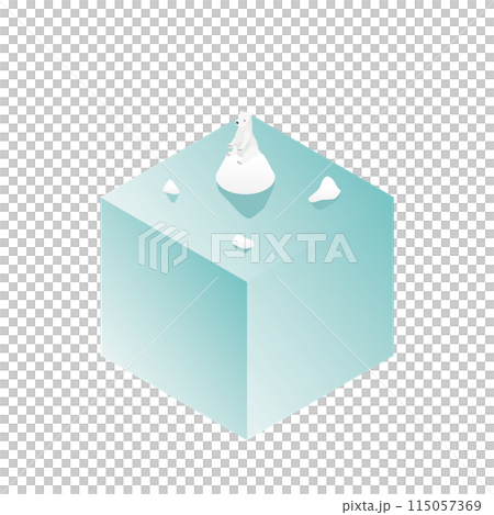 冰上北極熊的等距圖 冰上北極熊的等距圖 115057369