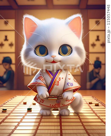 猫将棋の名人戦に挑む猫の棋士 115057448