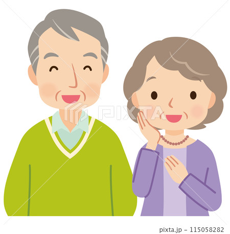 仲の良い高齢者夫婦　シニア 115058282