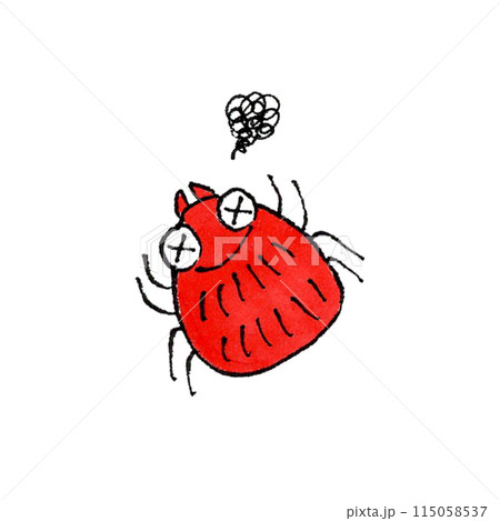 瀕死の赤ダニのイラスト素材 [115058537] - PIXTA