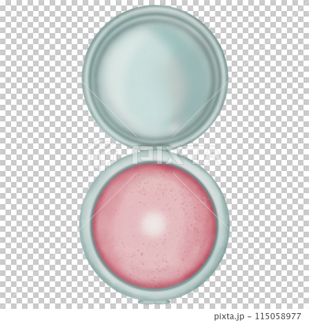 Cheek Blush with hand drawn,cartoon style,painted with watercolors,Earth tone. 115058977