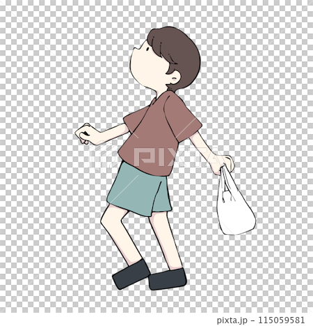 買い物をした男性 115059581