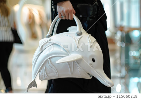 luxury exclusive woman hand bag in a shape of white beluga dolphin , exaggerated funny design luxury exclusive woman hand bag in a shape of white beluga dolphin , exaggerated funny design 115060219