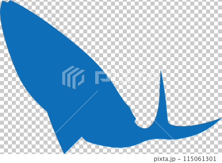 Jumping yellowtail silhouette Jumping yellowtail silhouette 115061301