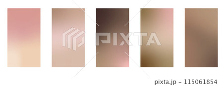 Nude gradient. Pastel nude background set, modern gradient vector design. Trendy screen. 115061854