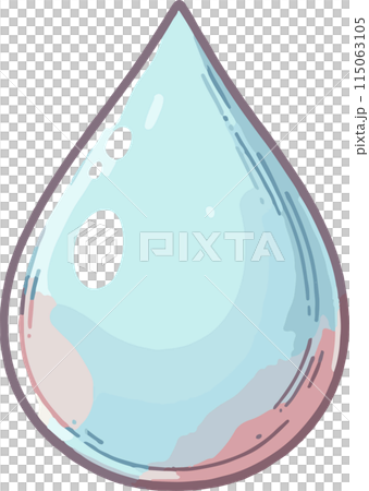 シンプルな水滴のイラスト　素材 115063105