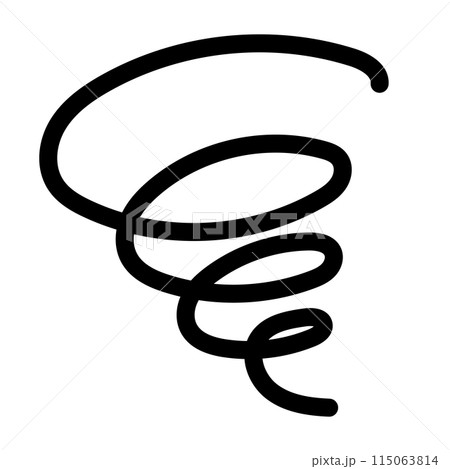 もやもや、ぐるぐる、悩み、考え事のアイコン。ベクターは線幅変更可能 もやもや、ぐるぐる、悩み、考え事のアイコン。ベクターは線幅変更可能 115063814