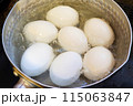 アルミ鍋でゆでたまご 115063847