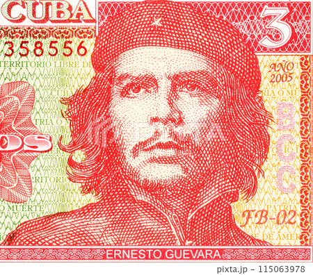 Ernesto "Che" Guevara (1928 - 1967). Portrait form vintage Cuba 3 Pesos 2005 Ernesto "Che" Guevara (1928 - 1967). Portrait form vintage Cuba 3 Pesos 2005 115063978