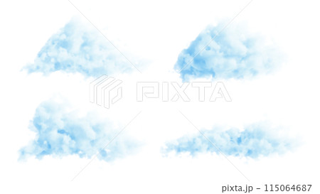 リアルな雲のイラストセット 115064687