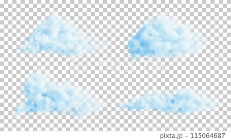 リアルな雲のイラストセット 115064687
